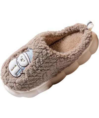 Christmas Slippers for Women Indoor, Slippers for Women Indoor Slippers Fashion Casual Shoes Non Slip Cotton Slippers Coffee ...