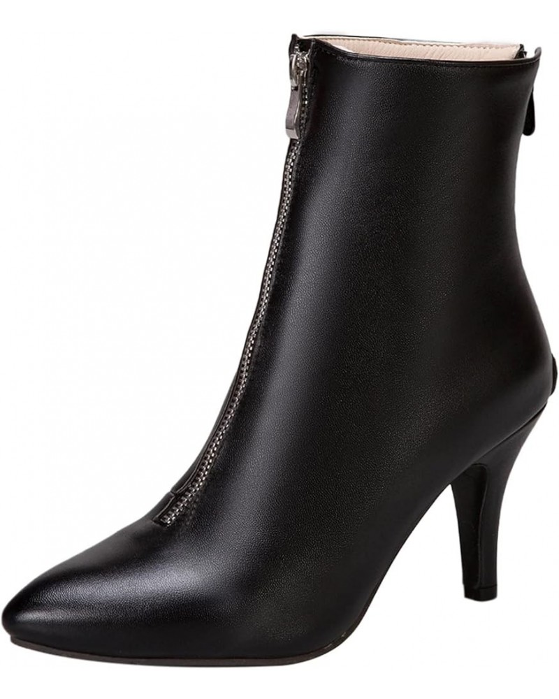 Formal Stiletto Heels Women Pointed Toe Ankle Boots Black $26.73 Boots