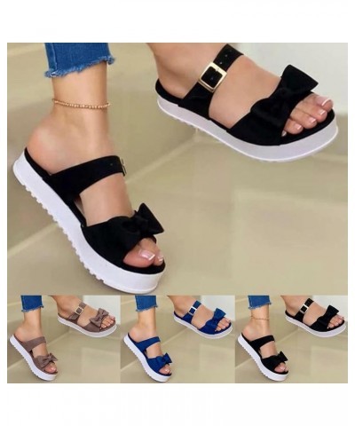 Sandals Women Wedge Sandals for Women Casual Summer Buckle Strap Ladies Fashion Shoes Peep Toe Sandals Z10-wine $13.19 Sandals