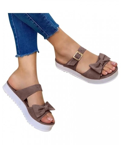 Sandals Women Wedge Sandals for Women Casual Summer Buckle Strap Ladies Fashion Shoes Peep Toe Sandals Z10-wine $13.19 Sandals