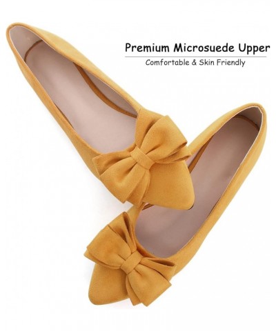 Women's Ballet Flats Dress Ballet Shoes Slip on for Office Work Comfortable Shoes 190-yellow $15.22 Flats