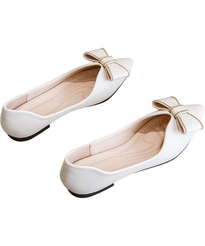 Womens Pointed Toe Ballet Flats Wedding Dressy Shoes for Women Flats Comfortable Slip On Dressy Casual Beige $15.70 Flats