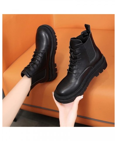 Womens Western Boots Booties for Women High Heel Comfortable Shoes for Women Fashion Bow Snow Boots Black-h $21.40 Outdoor Shoes