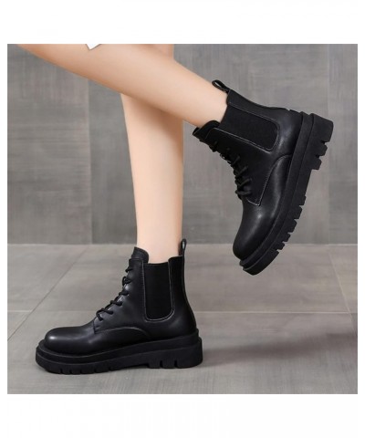 Womens Western Boots Booties for Women High Heel Comfortable Shoes for Women Fashion Bow Snow Boots Black-h $21.40 Outdoor Shoes