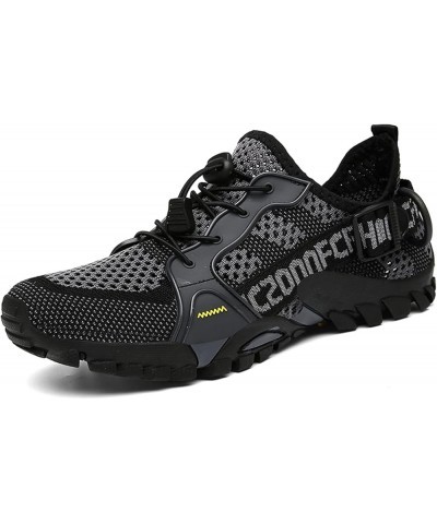 Water Shoes Men Women Hiking Shoes Wear-Resistant Outdoor Shoes Travel Walking Climbing Sneakers 2 Gray Black $16.79 Athletic...