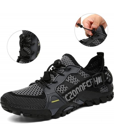 Water Shoes Men Women Hiking Shoes Wear-Resistant Outdoor Shoes Travel Walking Climbing Sneakers 2 Gray Black $16.79 Athletic...