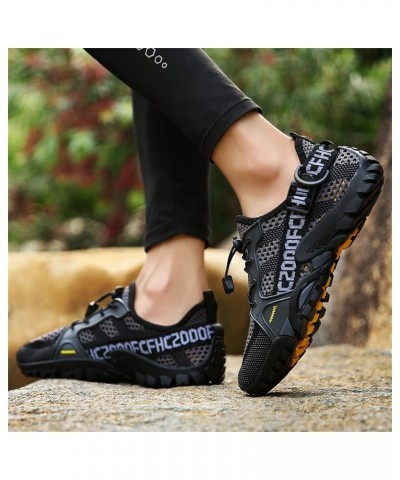 Water Shoes Men Women Hiking Shoes Wear-Resistant Outdoor Shoes Travel Walking Climbing Sneakers 2 Gray Black $16.79 Athletic...