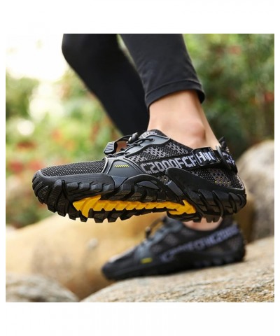 Water Shoes Men Women Hiking Shoes Wear-Resistant Outdoor Shoes Travel Walking Climbing Sneakers 2 Gray Black $16.79 Athletic...