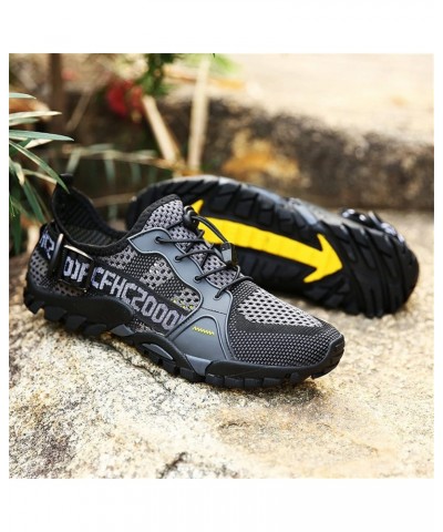 Water Shoes Men Women Hiking Shoes Wear-Resistant Outdoor Shoes Travel Walking Climbing Sneakers 2 Gray Black $16.79 Athletic...