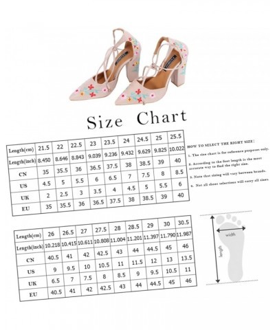 1 Pair Women's Embroidered Block Heel Sandals Party Wedding Dress Shoes Slip on Clear Heels Womens Clear Sandals Heeled Sanda...