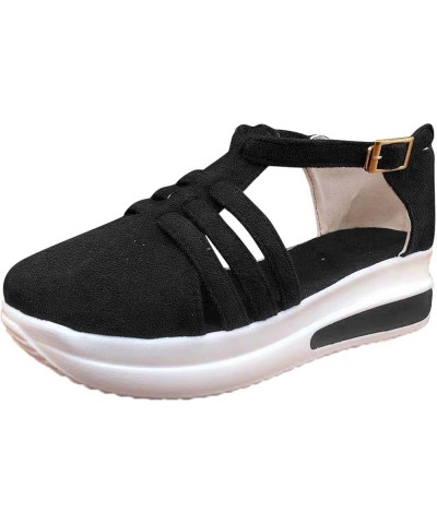 Platform Sandals Women, Casual Sandals for Women Women Orthopedic Sandals Arch Support Sandals for Comfy Walking D1-black $11...