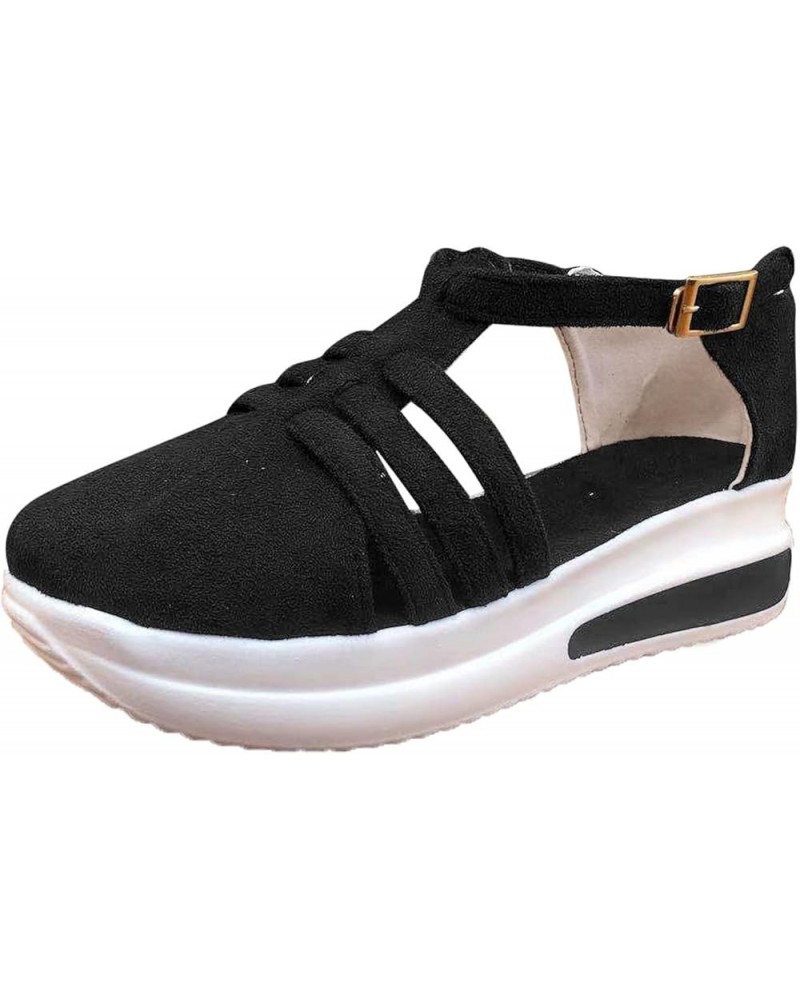 Platform Sandals Women, Casual Sandals for Women Women Orthopedic Sandals Arch Support Sandals for Comfy Walking D1-black $11...