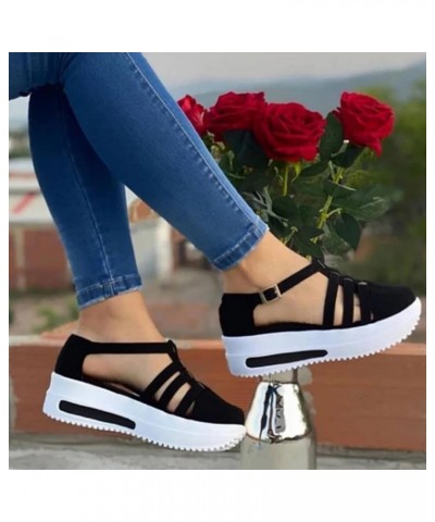 Platform Sandals Women, Casual Sandals for Women Women Orthopedic Sandals Arch Support Sandals for Comfy Walking D1-black $11...