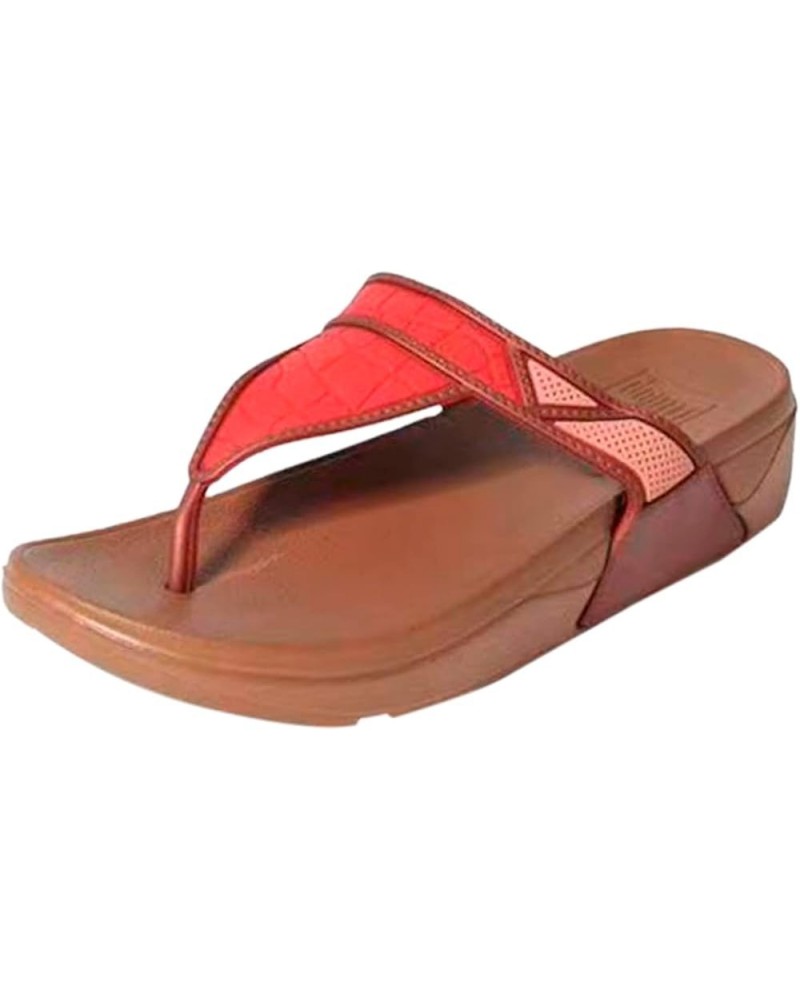 Plain Thong Pvc Rubber Shower Time Personalized Breathable Flip Flop Sandals Fashion Outing Slippers Women Red $9.34 Athletic...