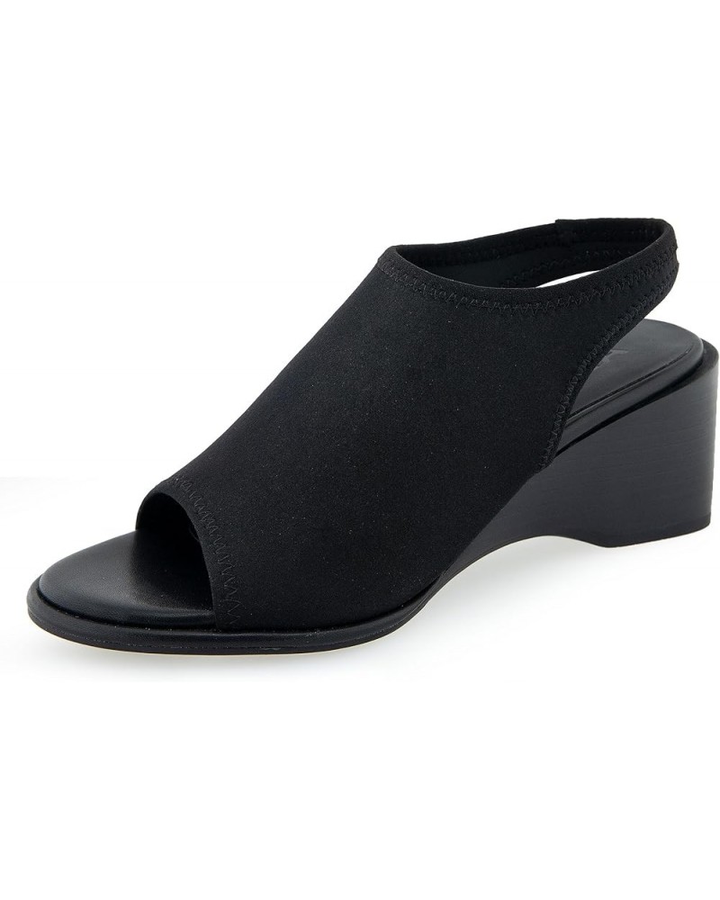 Women's Nuri Wedge Sandal Black Fabric $35.04 Sandals