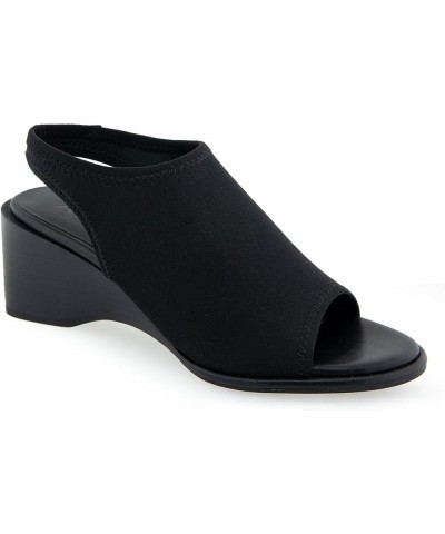 Women's Nuri Wedge Sandal Black Fabric $35.04 Sandals