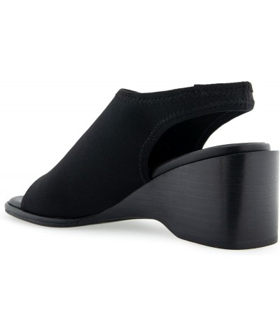 Women's Nuri Wedge Sandal Black Fabric $35.04 Sandals