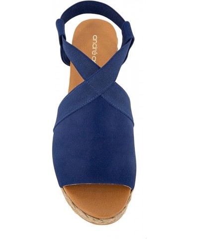 Women's Nalik Wedge Sandal Navy $22.11 Sandals