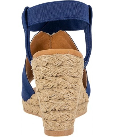 Women's Nalik Wedge Sandal Navy $22.11 Sandals