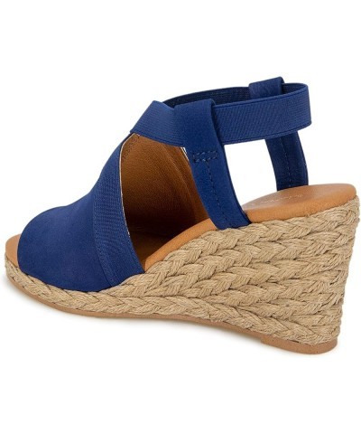 Women's Nalik Wedge Sandal Navy $22.11 Sandals