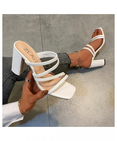 Women Casual Strappy Sandal Gladiator Flat Sandals Slingback Sandal Dress Shoes Vacation Bohemian Sandals White $15.11 Sandals