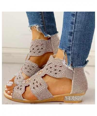 Sandals For Women Dressy Summer Retro Bohemian Thong Sandals Roman Beach Gladiator Sandal Open Toe Flat Slipper Beige $18.51 ...