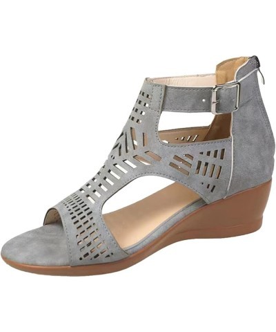 sandals for women chunky heels for women dressy flats for women High Heel Sandal Pump Shoes Z-03 Grey $13.11 Outdoor Shoes