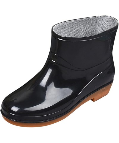 Rain Boots for Women Mid Calf, Women's Mid Calf Rain Boots Waterproof Lightweight Garden Shoes Black $20.52 Outdoor Shoes