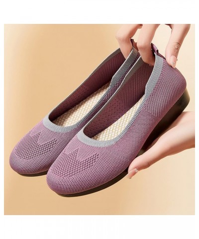 Womens Work Flats, Women's Leather Loafers, Slip On Bow Flat Shoes Womens Flats Size 8 Comfy Canvas Shoes Mesh Walking Loafer...