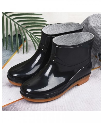 Rain Boots for Women Mid Calf, Women's Mid Calf Rain Boots Waterproof Lightweight Garden Shoes Black $20.52 Outdoor Shoes