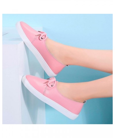 Women Flat Casual Shoes Rounted Toe Comfortable Anti Slip Cushioned Insole Multicolor Classic Charms Platform Pink $21.95 Loa...