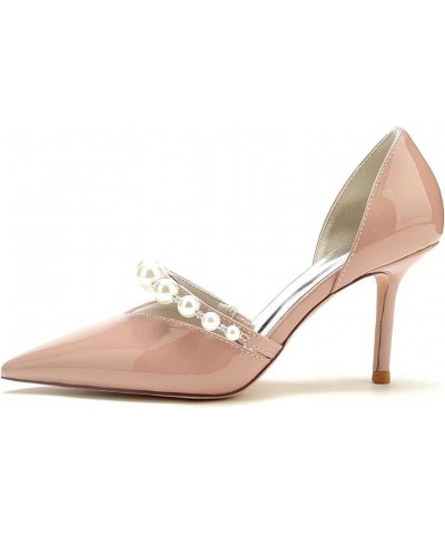 Women's Closed Toe High Heels Stiletto Pointed Toe Strappy Pearl Elegant D'Orsay Dress Wedding Party Pumps Shoes Bridal Party...