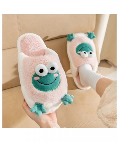 Dress House Slippers Women Men Flattering Winter Couples Ladies Warm Home Minimalist Comfortable Fuzzy (C-Pink, 6) $12.94 Sli...