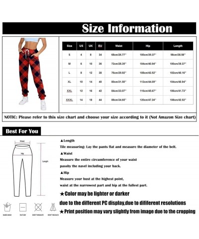 Womens Christmas Print High Waist Trousers Autumn Winter Elastic Sweatpants Sport Pocket Drawstring Pants Wine-1 $12.72 Outdo...