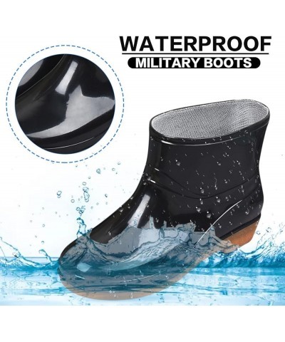 Rain Boots for Women Mid Calf, Women's Mid Calf Rain Boots Waterproof Lightweight Garden Shoes Black $20.52 Outdoor Shoes