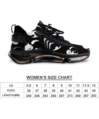 Yin Yang Lucky Cat Women's Running Shoes Non Slip Breathable Sneakers for Walking Travel 12women/10men $35.88 Athletic Shoes