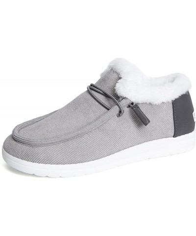 Winter Boots For Women Fashion 2022 Fluffy Fuzzy Ankle Booties Soft Cozy Fashion Sneaker Casual Walking Shoes Grey $14.69 Out...