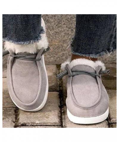 Winter Boots For Women Fashion 2022 Fluffy Fuzzy Ankle Booties Soft Cozy Fashion Sneaker Casual Walking Shoes Grey $14.69 Out...