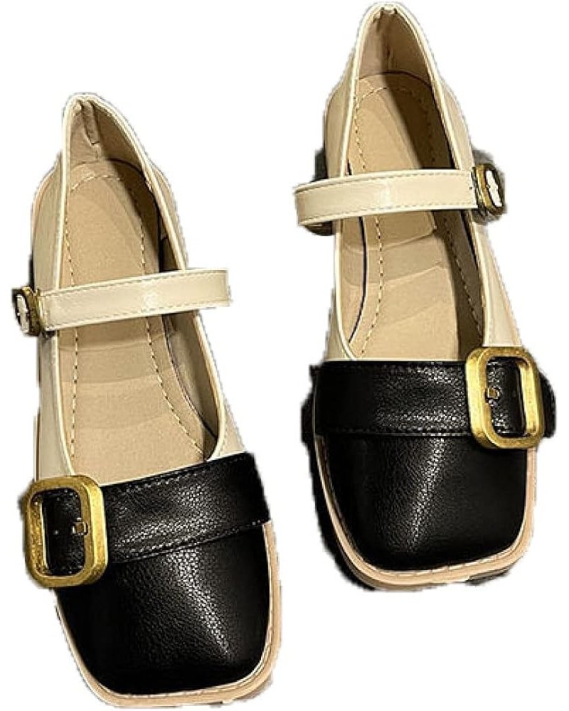 Fashion Casual Mary Janes Low Block Heel Versatile Round Toe for Womens Formal Dress Shoes with Buckle Strap Black-1 $26.19 O...