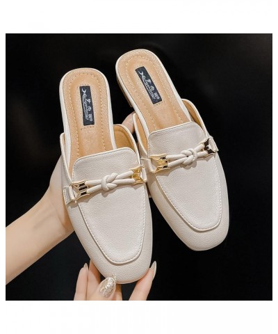 Slippers for Women Summer Women's Summer Fashion Casual PU Semi Slippers (Grey, 7) Beige 8.5 $27.89 Slippers