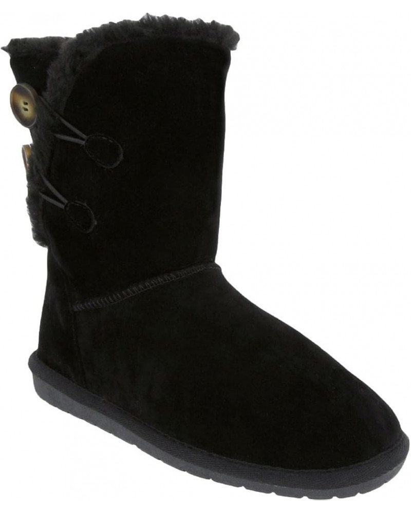 Women's Slip On Winter Boots Warm Winter Booties Marty Black $11.22 Outdoor Shoes