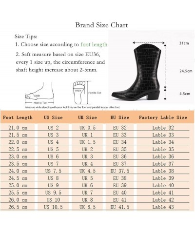 Women Fashion Cowgirl Boots 172 Brown $25.37 Boots