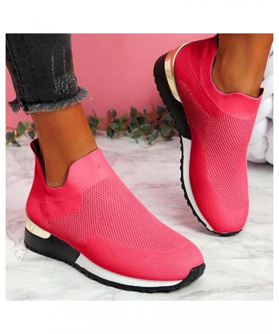 Outdoor Breathable Sports Color Shoes Shoes Mesh Solid Runing Sneakers Women Women's Sneakers Fashionable Red $14.48 Fashion ...