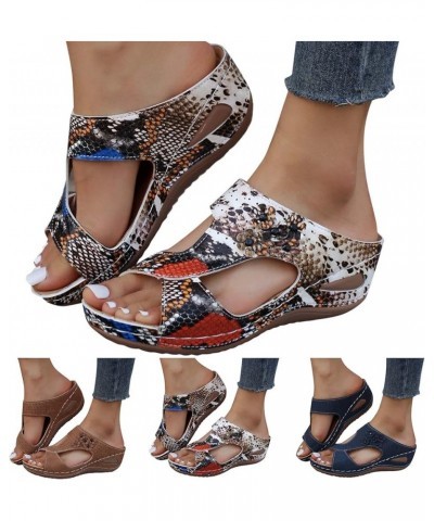 Orthopedic Sandals for Women, Sandals for Women Casual Summer Breathable Hollow Out Sandals Slip-on Sandals Slippers X23-oran...