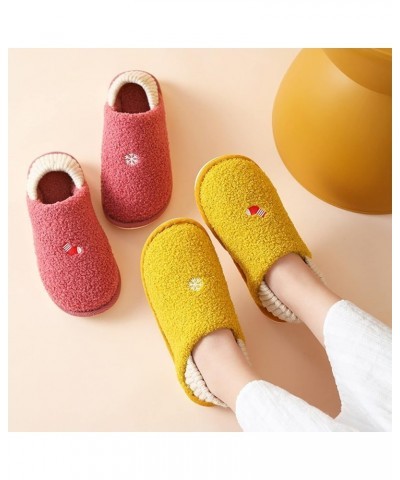 Couple Women's Winter Snowflake Socks Christmas Pattern Indoor Home Furnished Warm Non Slippers for Women Booties Yellow $14....