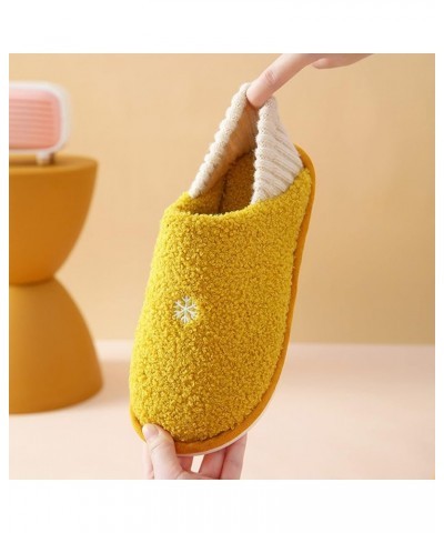 Couple Women's Winter Snowflake Socks Christmas Pattern Indoor Home Furnished Warm Non Slippers for Women Booties Yellow $14....