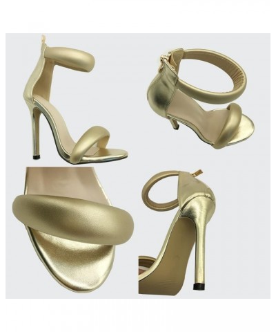 High Heels Fashion Open Toe Stiletto Sandals Ankle Strap Bridal Party Wedding Pump Shoes 4.5IN-Gold||41 35 Gold $24.40 Sandals