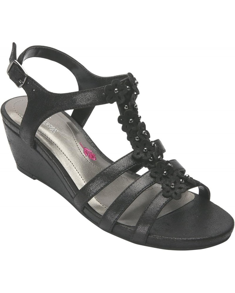 Wanda - Women's Comfort Wedge Sandal Black $42.85 Sandals