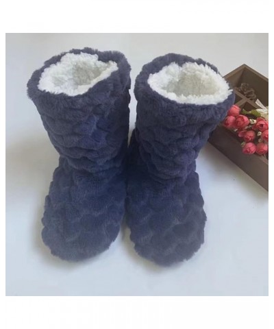 Mid-Calf Boots Women Winter Furry Snow Boots Thicked Knee-high Boots Velvet Dressy Fashion Boots Christmas Navy $10.36 Outdoo...