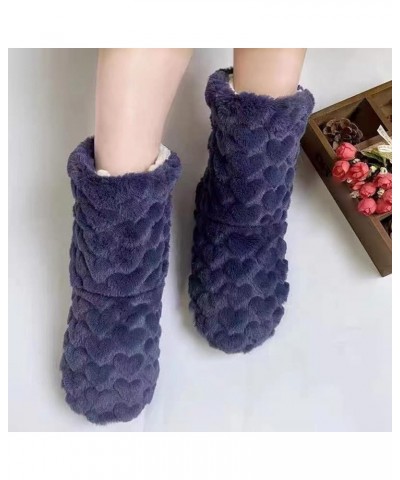 Mid-Calf Boots Women Winter Furry Snow Boots Thicked Knee-high Boots Velvet Dressy Fashion Boots Christmas Navy $10.36 Outdoo...